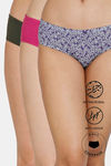 Zivame Anti-Microbial Low Rise Full Coverage Hipster Panty (Pack of 3) - Multicolor — thumbnail 1